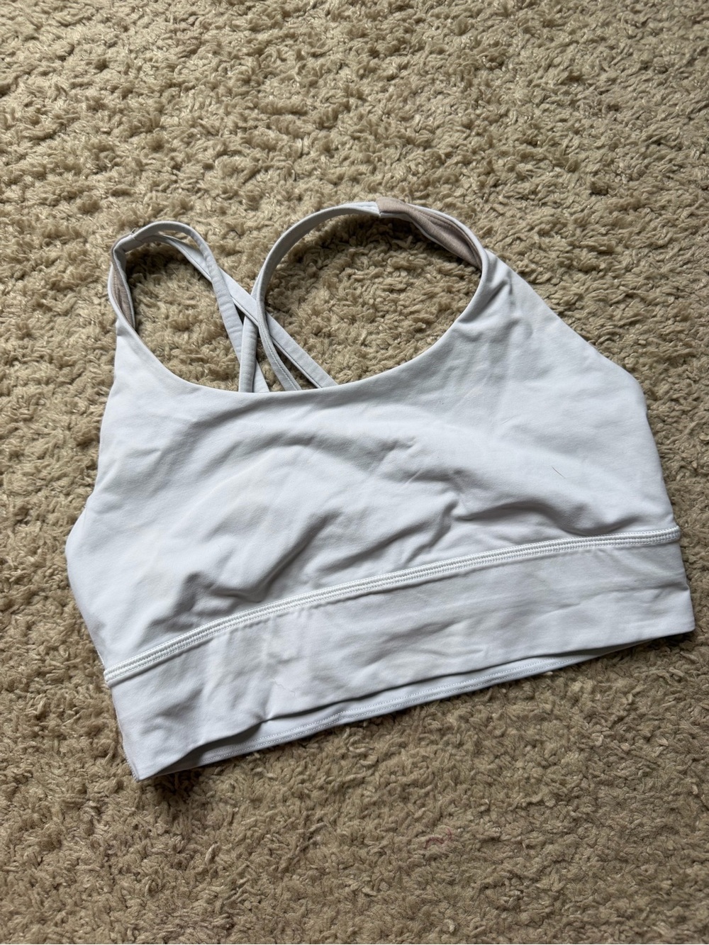 lululemon white energy bra